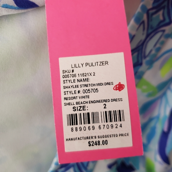 Lilly Pulitzer Dress Shaylee Midi Wrap Shell Beach Small Engineered 2 XS 4 - Picture 11 of 13